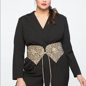 Eloquii Snake Print Corset Belt